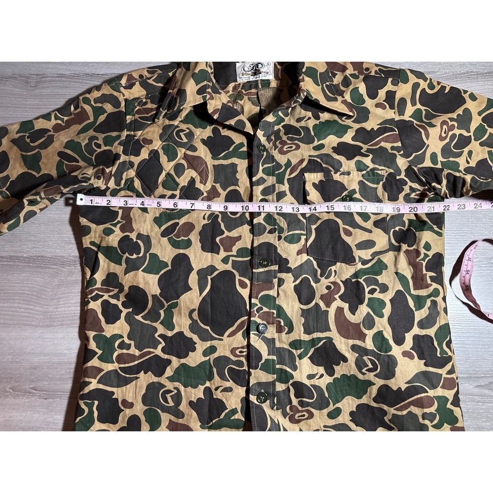 Vintage Black Sheep Mens L Duck Hunter Camo Hunting Shirt Quilted Patch Gorpcore - Picture 7 of 8